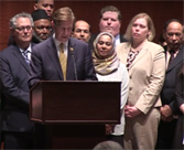 In response to political rhetoric vilifying select religious groups, a House delegation, including Rep. Keith Ellison introduced the Freedom of Religion Act today to prohibit travel bans based on religion.